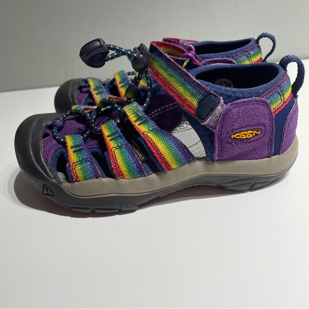 KEEN Kids Girl's Newport H2 Closed Toe Water 11 Toddler Sandals Purple Multi - Picture 6 of 10